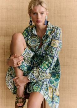 Outlet Sezane Kleid Himleda - Sézane X Momonì Mosaic