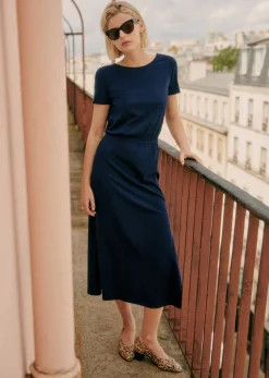 Sale Sezane Kleid Lucille Marine