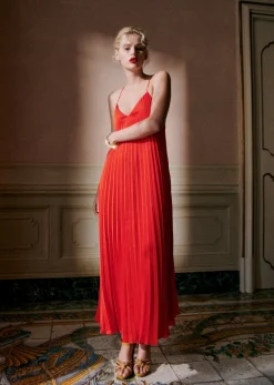 Outlet Sezane Kleid Pavlina Tangerine