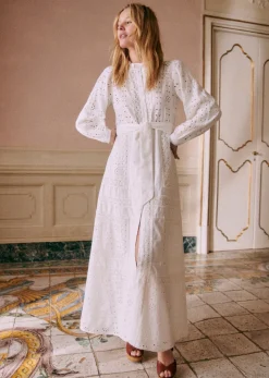 Sale Sezane Kleid Romina Ecru