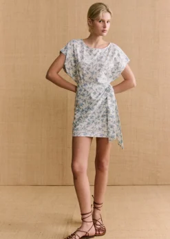 Sezane Kleid Sabrina Rosa Blau