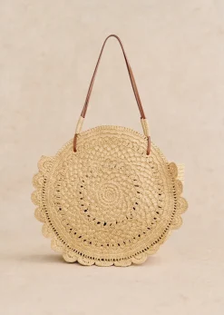 Discount Sezane Korb Jude Raphia naturfarben