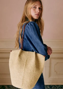Outlet Sezane Korb Romie Raphia naturfarben