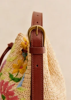 New Sezane Mini Bucket Bag Farrow Raphia