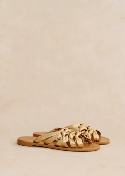 Sezane Mules Low Ines Goldfarben