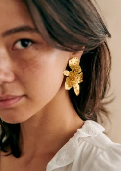 Discount Sezane Ohrringe Albane Goldfarben