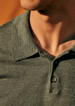 Clearance Sezane Polo-Shirt Caio Khaki