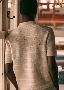 Best Sezane Polo-Shirt Pietro Ecru