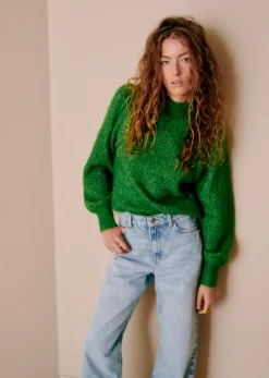 Clearance Sezane Pullover Anneka Grün 70er