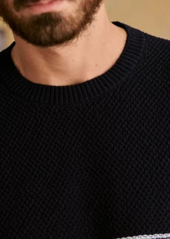 Hot Sezane Pullover Bennett Marineblau/Ecru