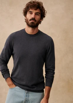 Outlet Sezane Pullover Edo Blau meliert