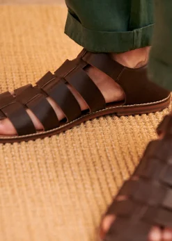 Clearance Sezane Sandalen Anderson Schokolade