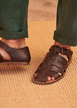 Clearance Sezane Sandalen Anderson Schokolade