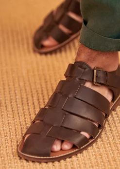 Clearance Sezane Sandalen Anderson Schokolade