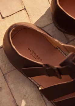Clearance Sezane Sandalen Anderson Schokolade