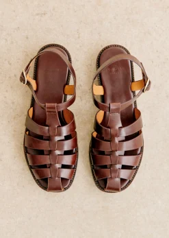 Hot Sezane Sandalen Low Constance Braun