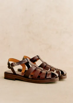 Hot Sezane Sandalen Low Constance Braun