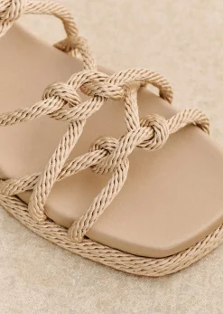 Hot Sezane Sandalen Low Malia Taupe