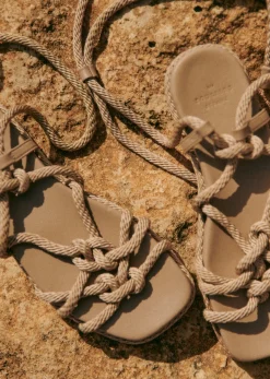 Hot Sezane Sandalen Low Malia Taupe