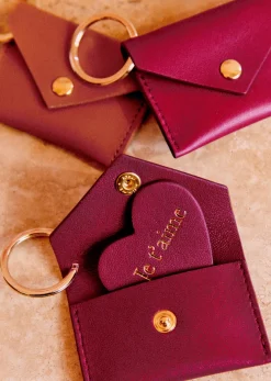 Sezane Schlüsselanhänger Porte-clé Enveloppe Rot