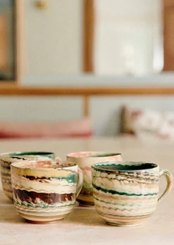 Outlet Sezane Set Mit 4 Tassen - Florence Girod Marmoriert