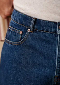 Outlet Sezane Short Elio Blau Denim