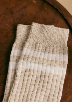 Sezane Socken Leon Beige meliert