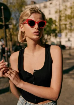 Sezane Sonnenbrille Bianca - Solidarische Kreation Rot