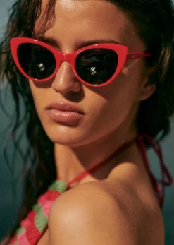Sezane Sonnenbrille Bianca - Solidarische Kreation Rot