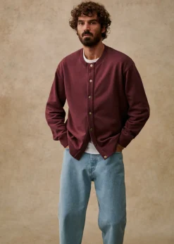Outlet Sezane Sweatshirt Langstone Burgunderrot