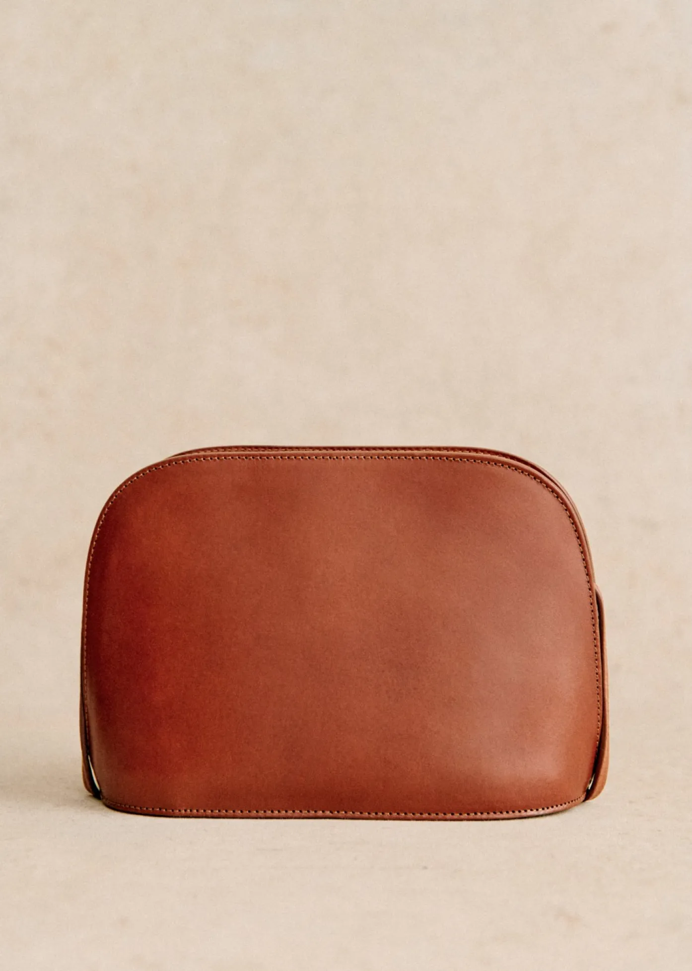 Clearance Sezane Tasche Victor Heritage Camel glatt Héritage