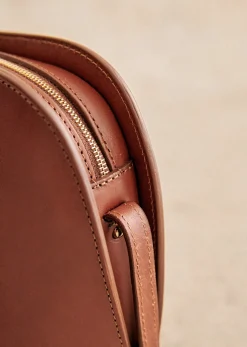Clearance Sezane Tasche Victor Heritage Camel glatt Héritage