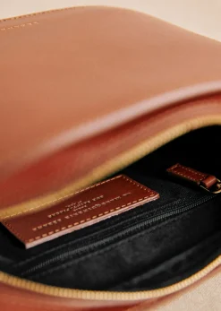 Clearance Sezane Tasche Victor Heritage Camel glatt Héritage