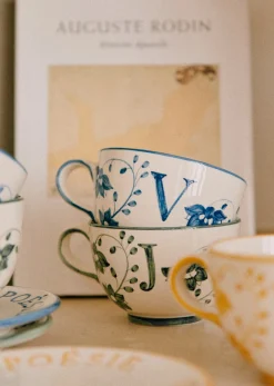 Clearance Sezane Tasse - Blau Orange