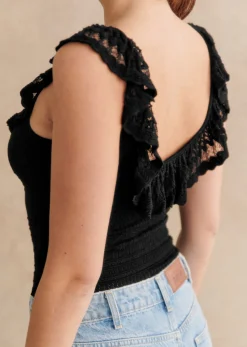 Clearance Sezane Top Lina Schwarz