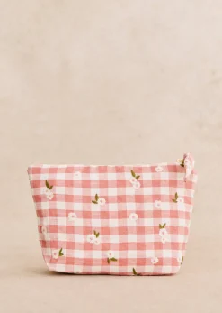 Sale Sezane Täschchen Mit Reißverschluss Vichy-Rose