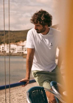 Clearance Sezane T-Shirt Ancre Weiß