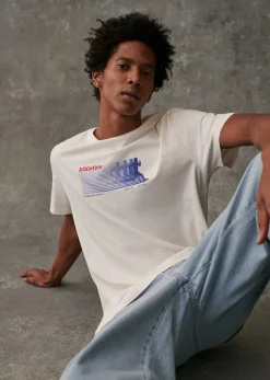 Clearance Sezane T-Shirt Athletics Club Ecru
