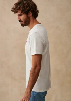 Outlet Sezane T-Shirt Coeur Chamade Ecru