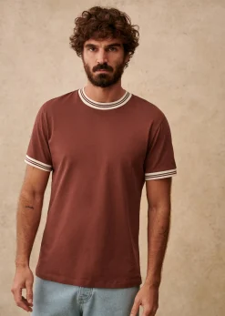 Online Sezane T-Shirt Egeo Burgunderrot