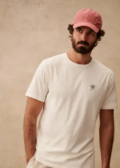 Clearance Sezane T-Shirt Fleur Éditions Ecru