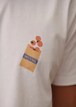 New Sezane T-Shirt Fruits Du Soleil Weiß