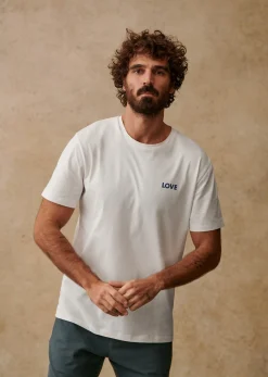 Sezane T-Shirt Love Ecru