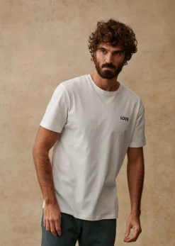 Sezane T-Shirt Love Ecru