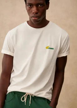 Sale Sezane T-Shirt Tennis Ecru