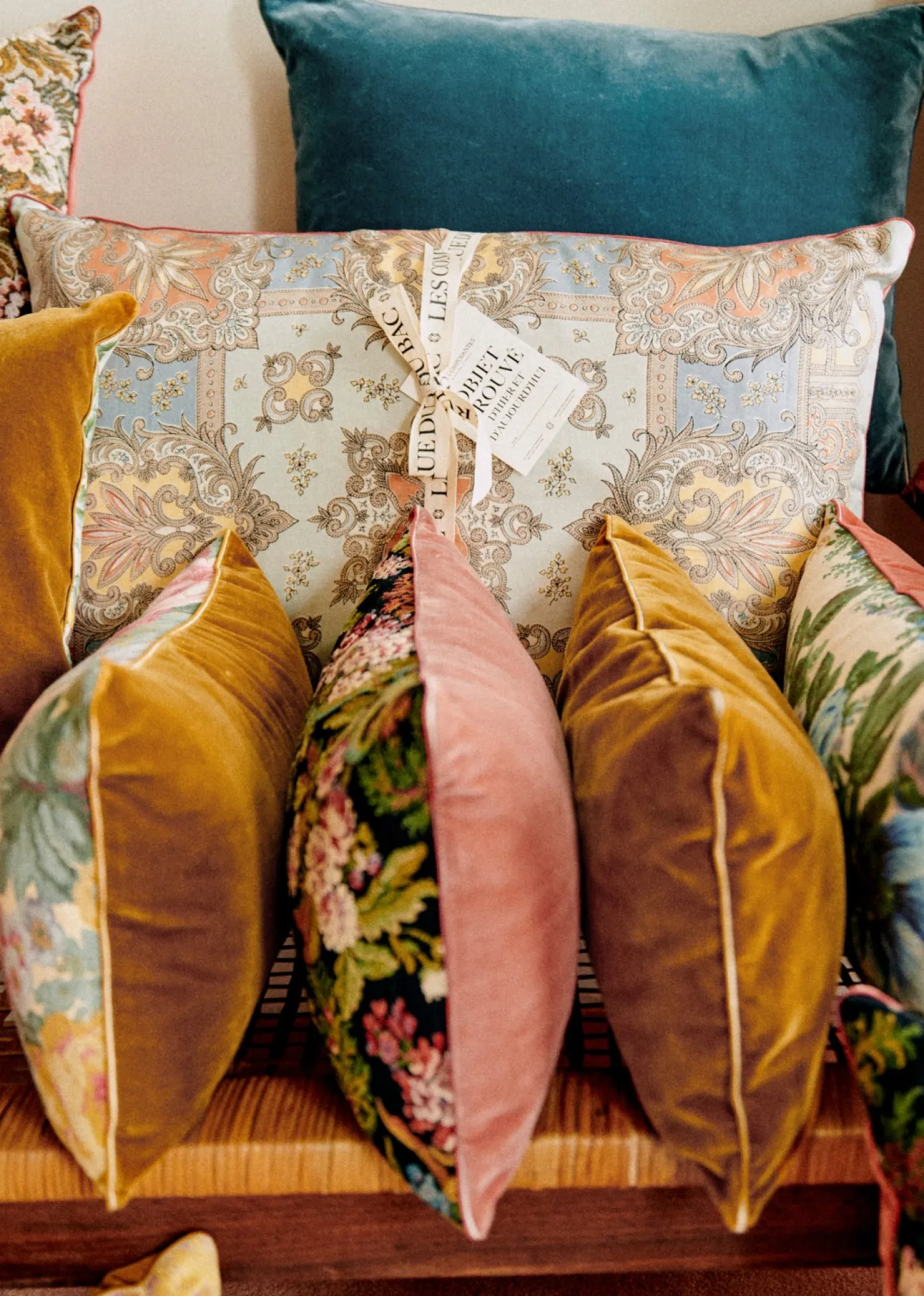Clearance Sezane Vintage-Kissen – Sehr Großes Modell
